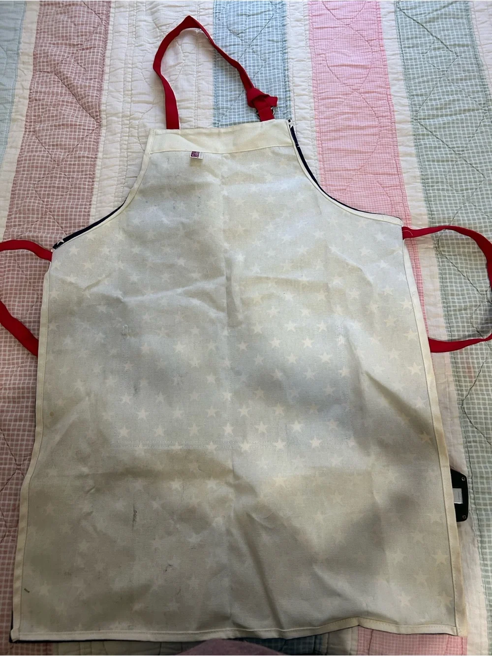 Kay Dee Designs Patriotic Star & Stripe Apron with Red Ties